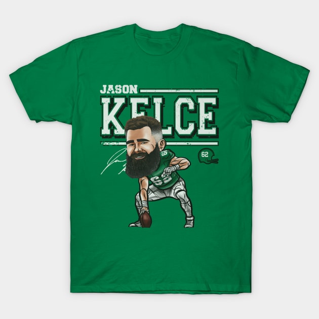 Jason Kelce Cartoon T-Shirt by artbygonzalez